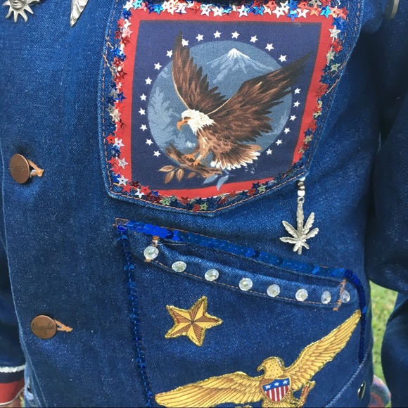 Custom Vintage Wrangler USA Eagle Denim Jacket - Picture 8 of 13